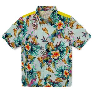 Pizza Tropical Foliage Hawaiian Shirt Best selling