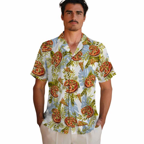 Pizza Tropical Leaves Hawaiian Shirt High quality