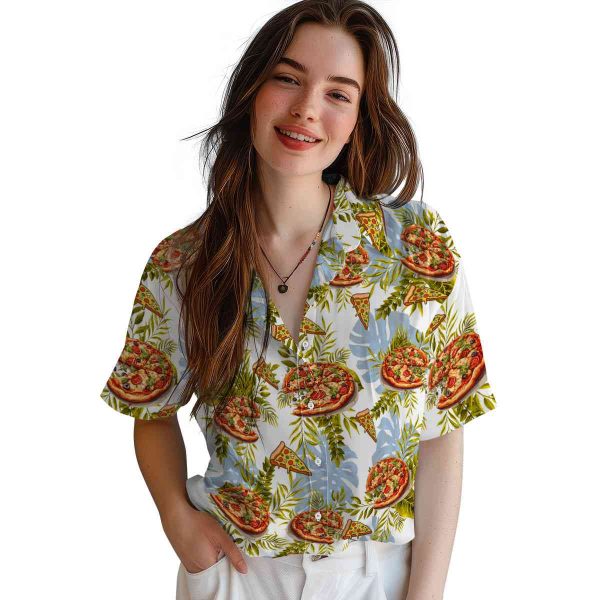 Pizza Tropical Leaves Hawaiian Shirt Trendy