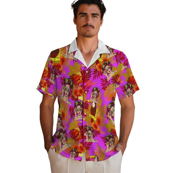 Pop Floral Toucan Hawaiian Shirt High quality