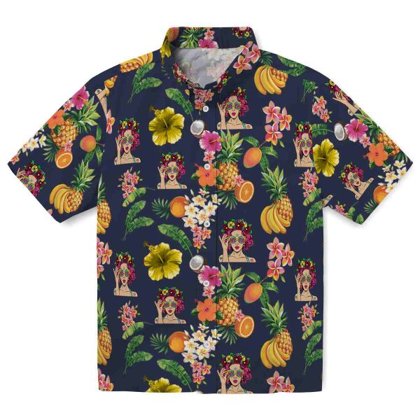 Pop Hibiscus And Fruit Hawaiian Shirt Best selling