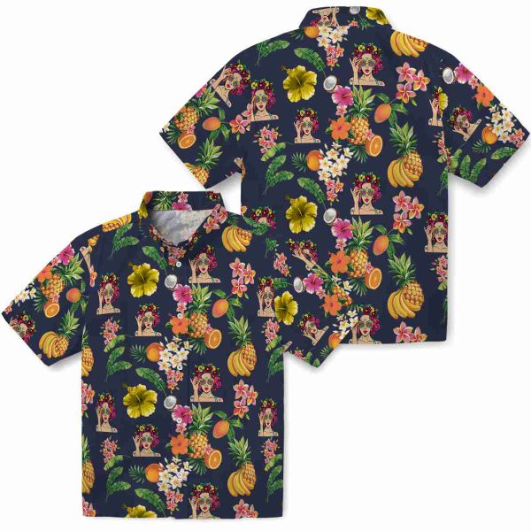 Pop Hibiscus And Fruit Hawaiian Shirt Latest Model