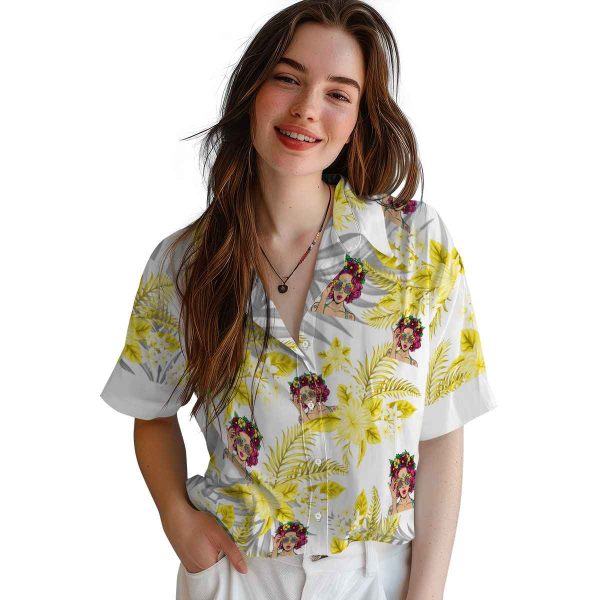 Pop Hibiscus Palm Leaves Hawaiian Shirt Trendy