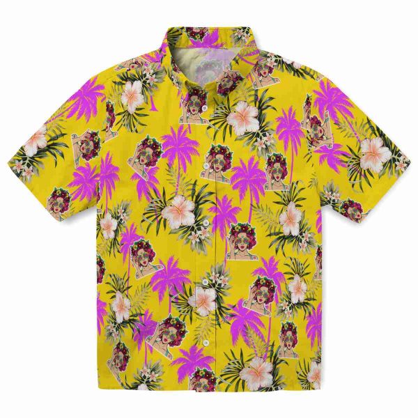 Pop Palm Tree Flower Hawaiian Shirt Best selling