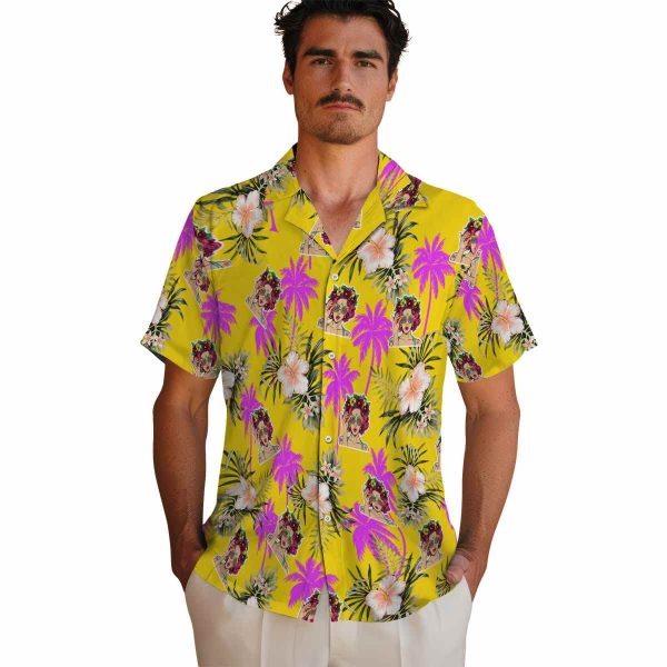 Pop Palm Tree Flower Hawaiian Shirt High quality