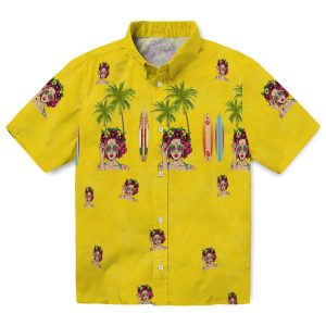 Pop Surfboard Palm Hawaiian Shirt Best selling