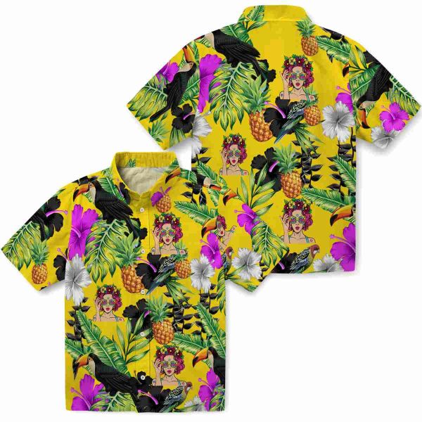 Pop Toucan Hibiscus Pineapple Hawaiian Shirt Latest Model