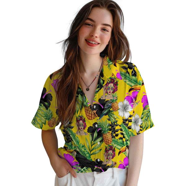 Pop Toucan Hibiscus Pineapple Hawaiian Shirt Trendy