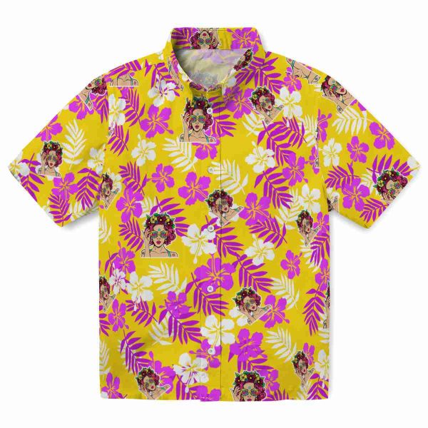 Pop Tropical Floral Hawaiian Shirt Best selling