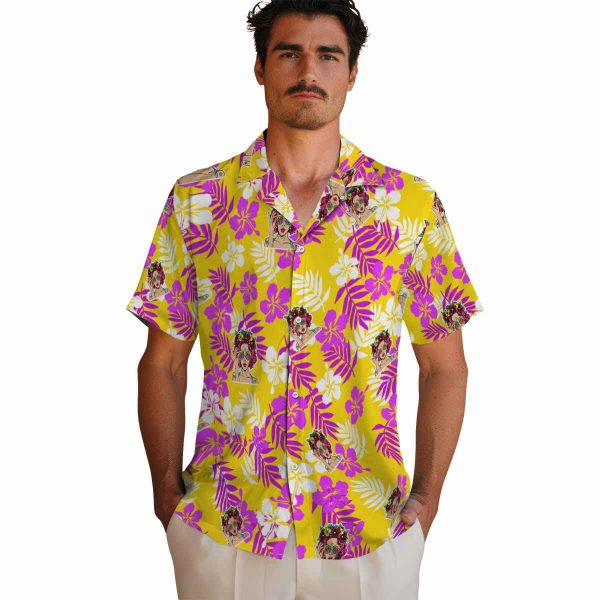 Pop Tropical Floral Hawaiian Shirt High quality