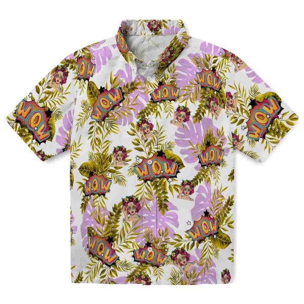 Pop Tropical Leaves Hawaiian Shirt Best selling