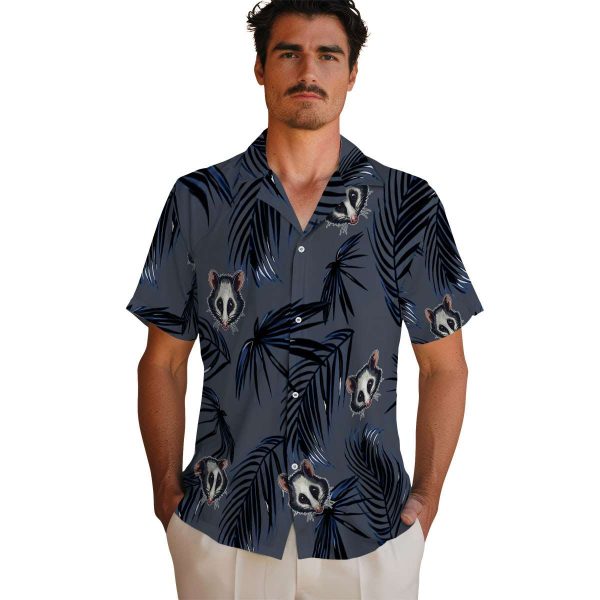 Possum Palm Leaf Hawaiian Shirt High quality