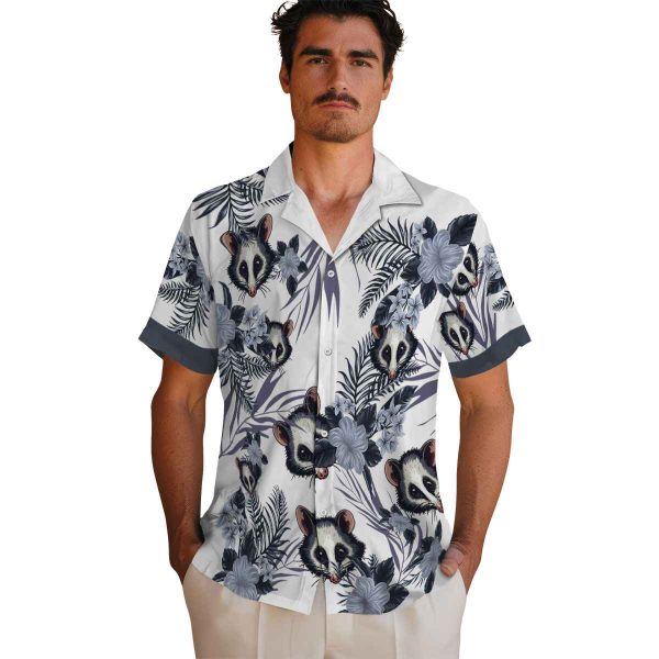 Possum Patriotic Hibiscus Design Hawaiian Shirt High quality