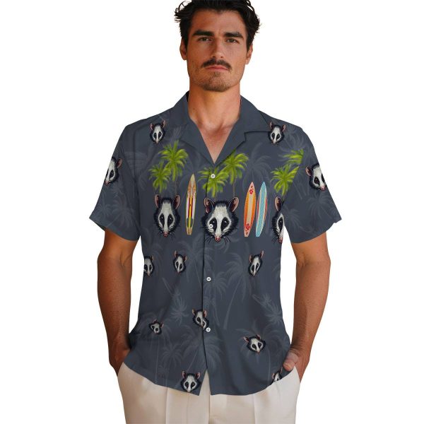 Possum Surfboard Palm Hawaiian Shirt High quality