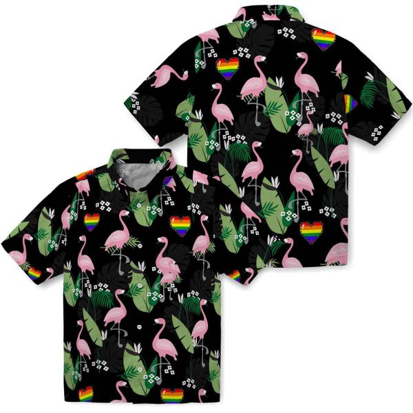 Pride Flamingo Leaf Motif Hawaiian Shirt Latest Model