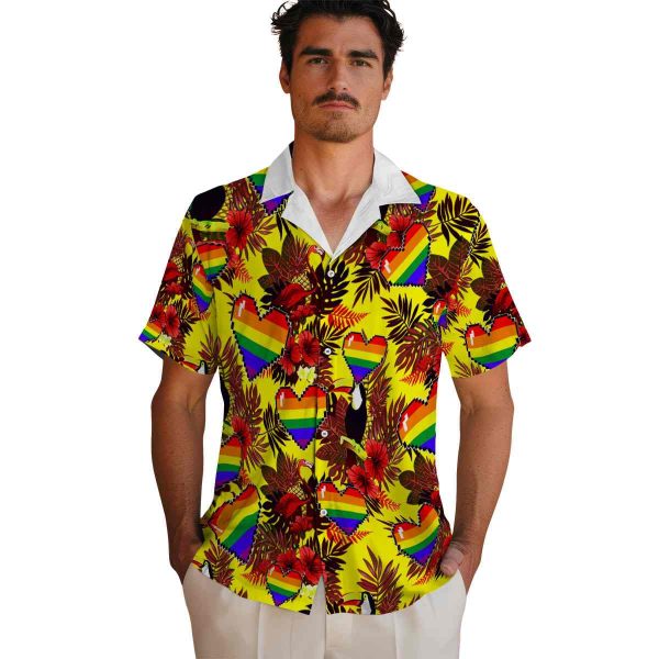 Pride Floral Toucan Hawaiian Shirt High quality