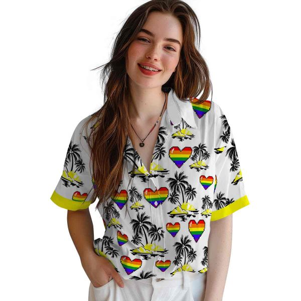 Pride Palm Island Print Hawaiian Shirt Trendy 1