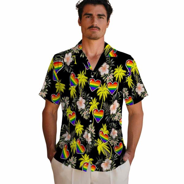 Pride Palm Tree Flower Hawaiian Shirt High quality