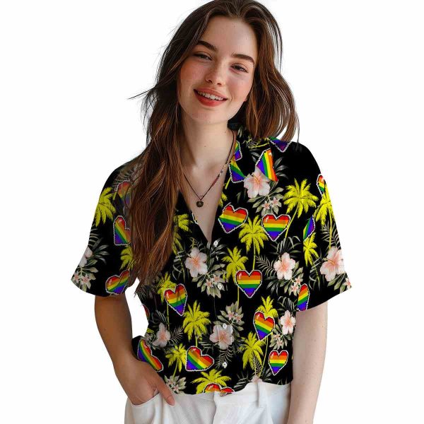 Pride Palm Tree Flower Hawaiian Shirt Trendy