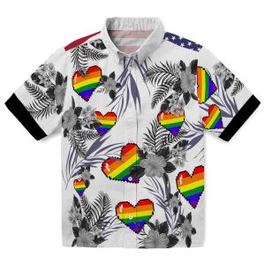 Pride Patriotic Hibiscus Design Hawaiian Shirt Best selling