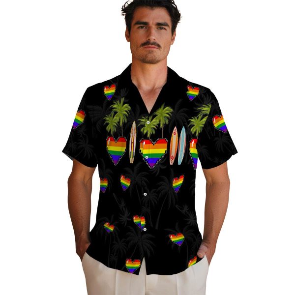 Pride Surfboard Palm Hawaiian Shirt High quality