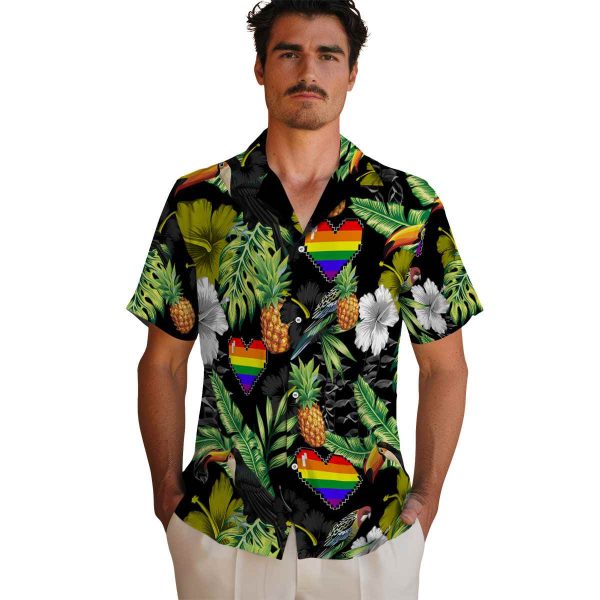 Pride Toucan Hibiscus Pineapple Hawaiian Shirt High quality 1