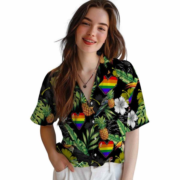 Pride Toucan Hibiscus Pineapple Hawaiian Shirt Trendy 1