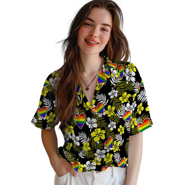 Pride Tropical Floral Hawaiian Shirt Trendy