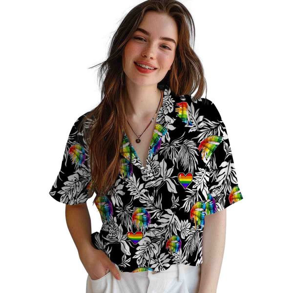 Pride Tropical Leaf Hawaiian Shirt Trendy