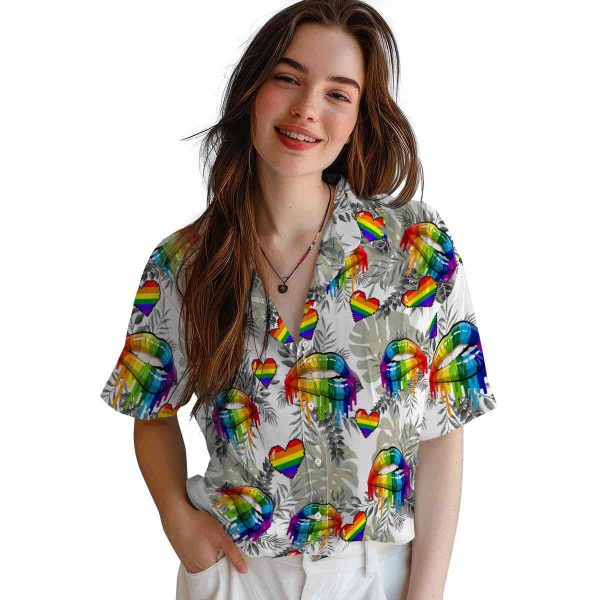 Pride Tropical Leaves Hawaiian Shirt Trendy