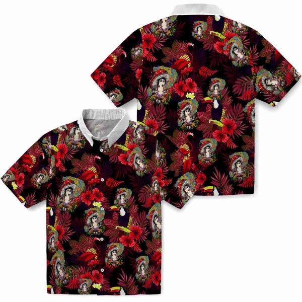 Psychedelic Floral Toucan Hawaiian Shirt Latest Model