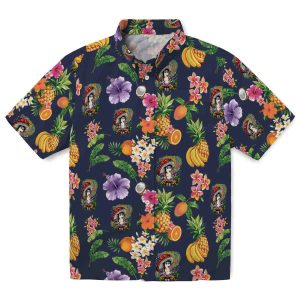 Psychedelic Hibiscus And Fruit Hawaiian Shirt Best selling