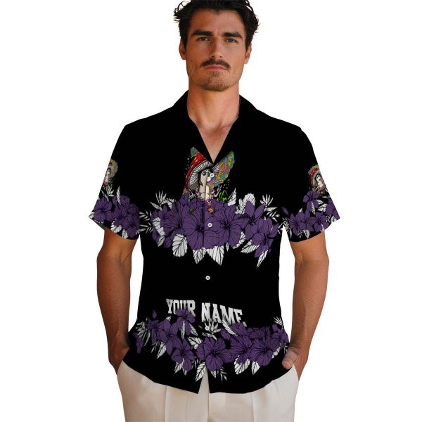 Psychedelic Hibiscus Stripe Hawaiian Shirt High quality