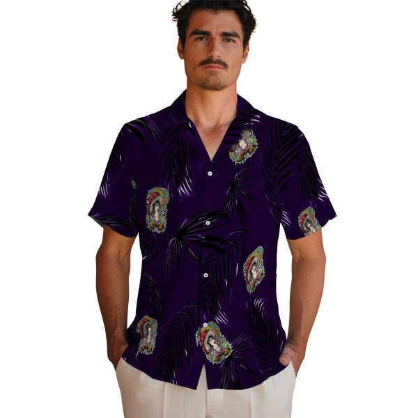 Psychedelic Palm Leaf Hawaiian Shirt High quality