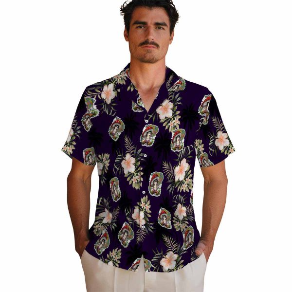 Psychedelic Palm Tree Flower Hawaiian Shirt High quality