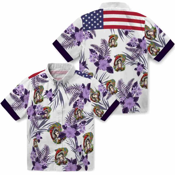 Psychedelic Patriotic Hibiscus Design Hawaiian Shirt Latest Model