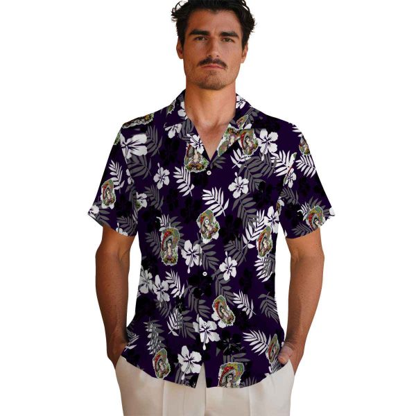 Psychedelic Tropical Floral Hawaiian Shirt High quality