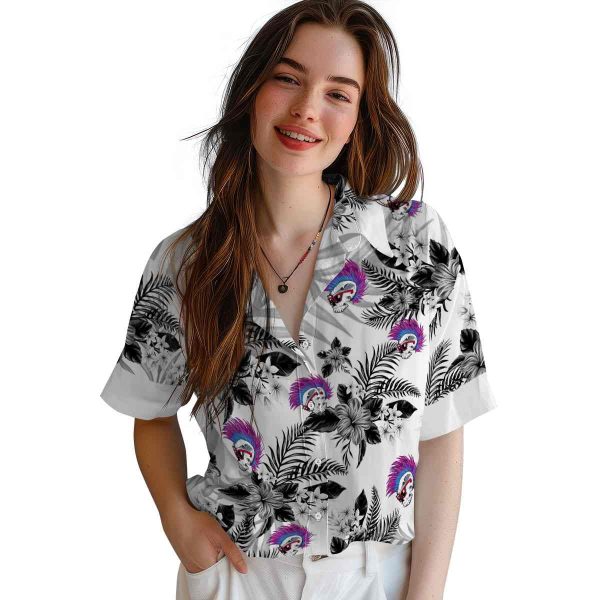 Punk Hibiscus Palm Leaves Hawaiian Shirt Trendy