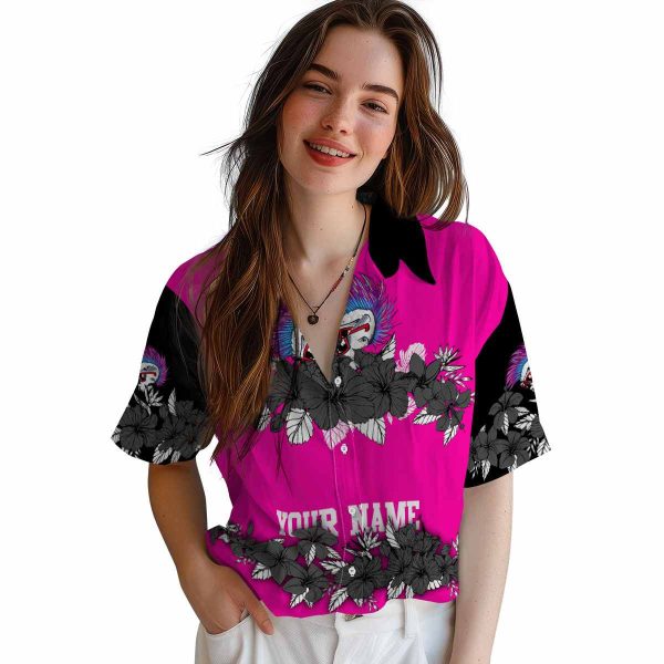 Punk Hibiscus Stripe Hawaiian Shirt Trendy