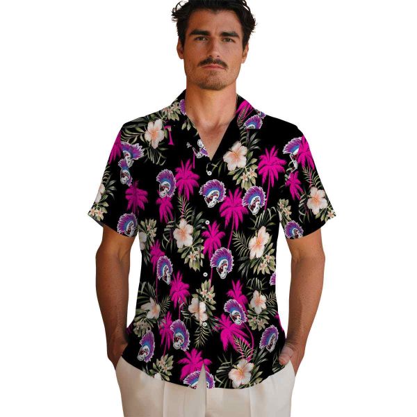 Punk Palm Tree Flower Hawaiian Shirt High quality