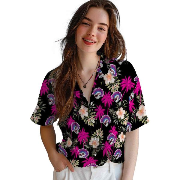 Punk Palm Tree Flower Hawaiian Shirt Trendy