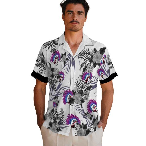 Punk Patriotic Hibiscus Design Hawaiian Shirt High quality