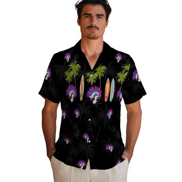 Punk Surfboard Palm Hawaiian Shirt High quality