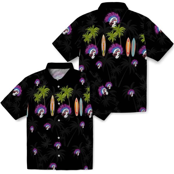 Punk Surfboard Palm Hawaiian Shirt Latest Model