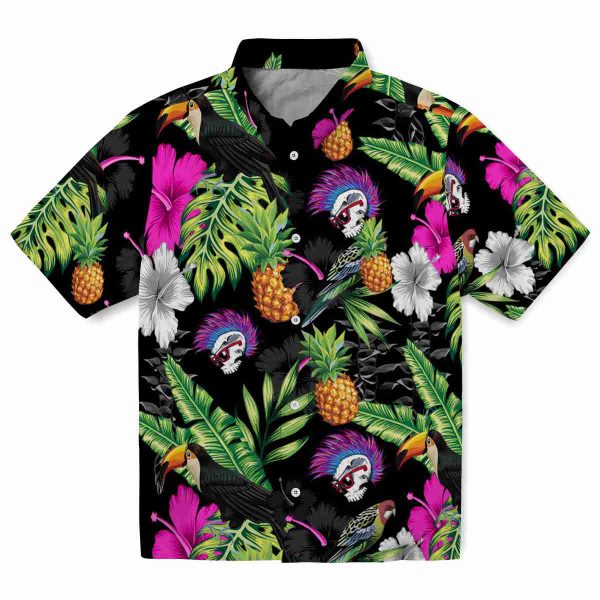 Punk Toucan Hibiscus Pineapple Hawaiian Shirt Best selling