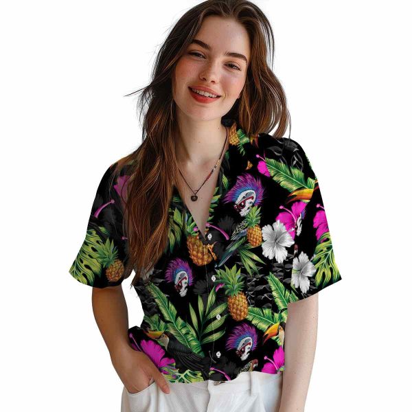 Punk Toucan Hibiscus Pineapple Hawaiian Shirt Trendy