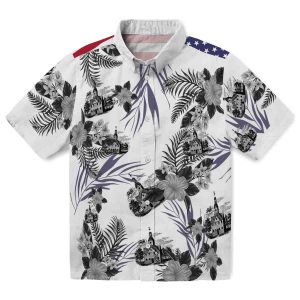 Puritan Patriotic Hibiscus Design Hawaiian Shirt Best selling