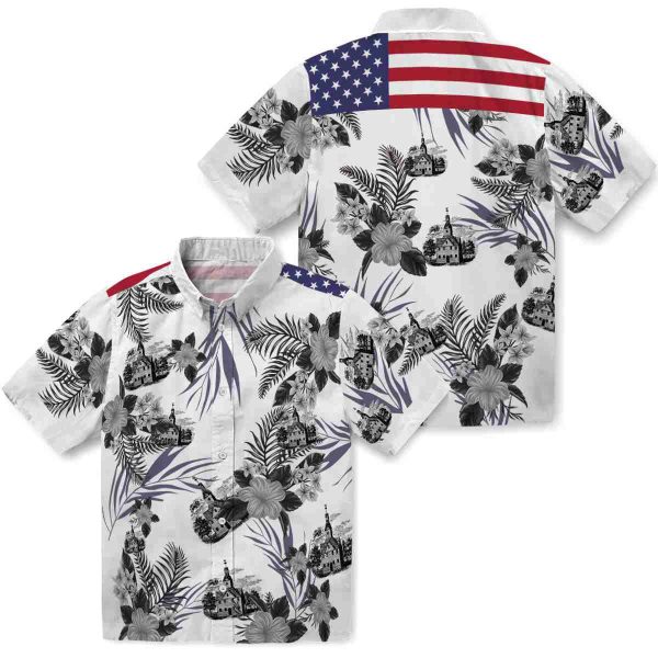 Puritan Patriotic Hibiscus Design Hawaiian Shirt Latest Model