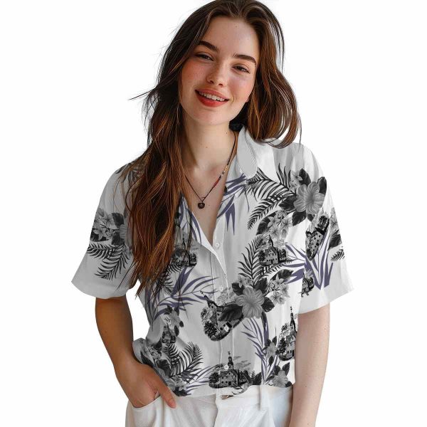 Puritan Patriotic Hibiscus Design Hawaiian Shirt Trendy