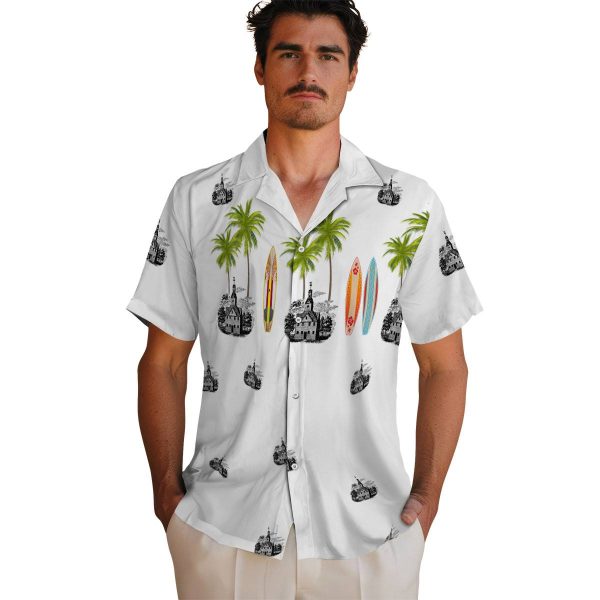 Puritan Surfboard Palm Hawaiian Shirt High quality